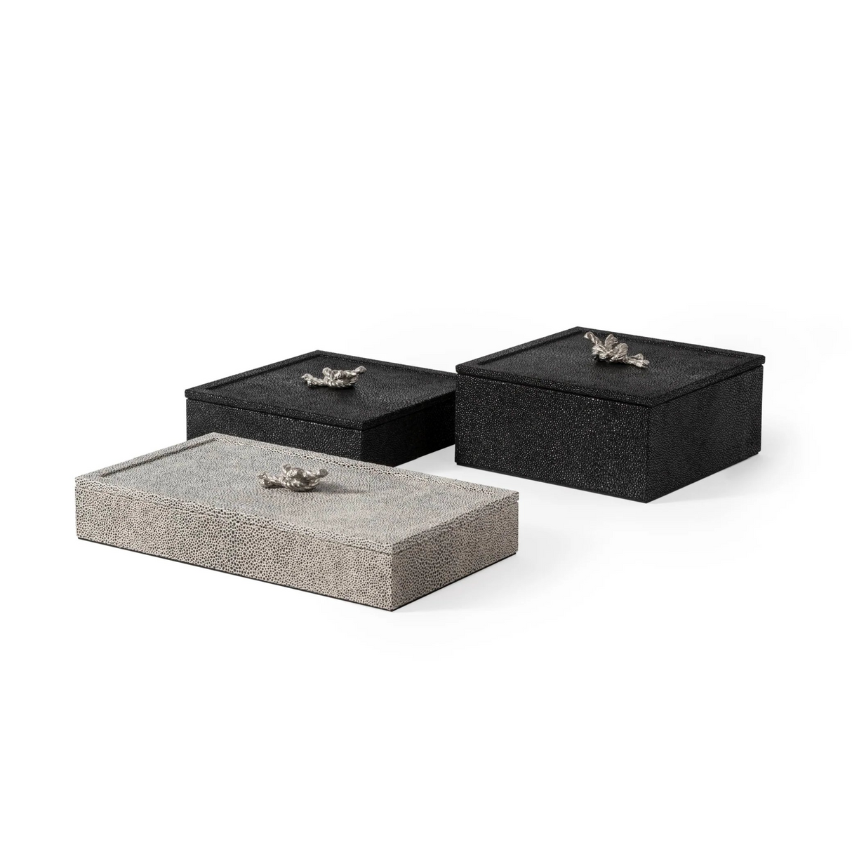 Leather Wrapped Square Box | Pinetti Thalia | OROA.com