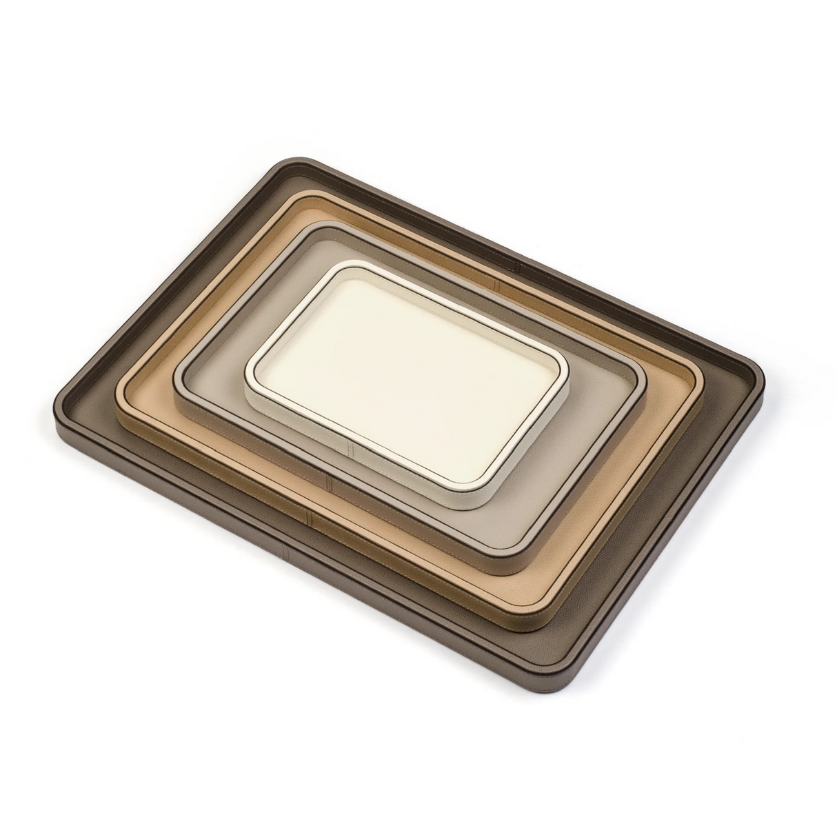 Hand-Stitched Leather Tray | Pinetti Jane | OROA.com