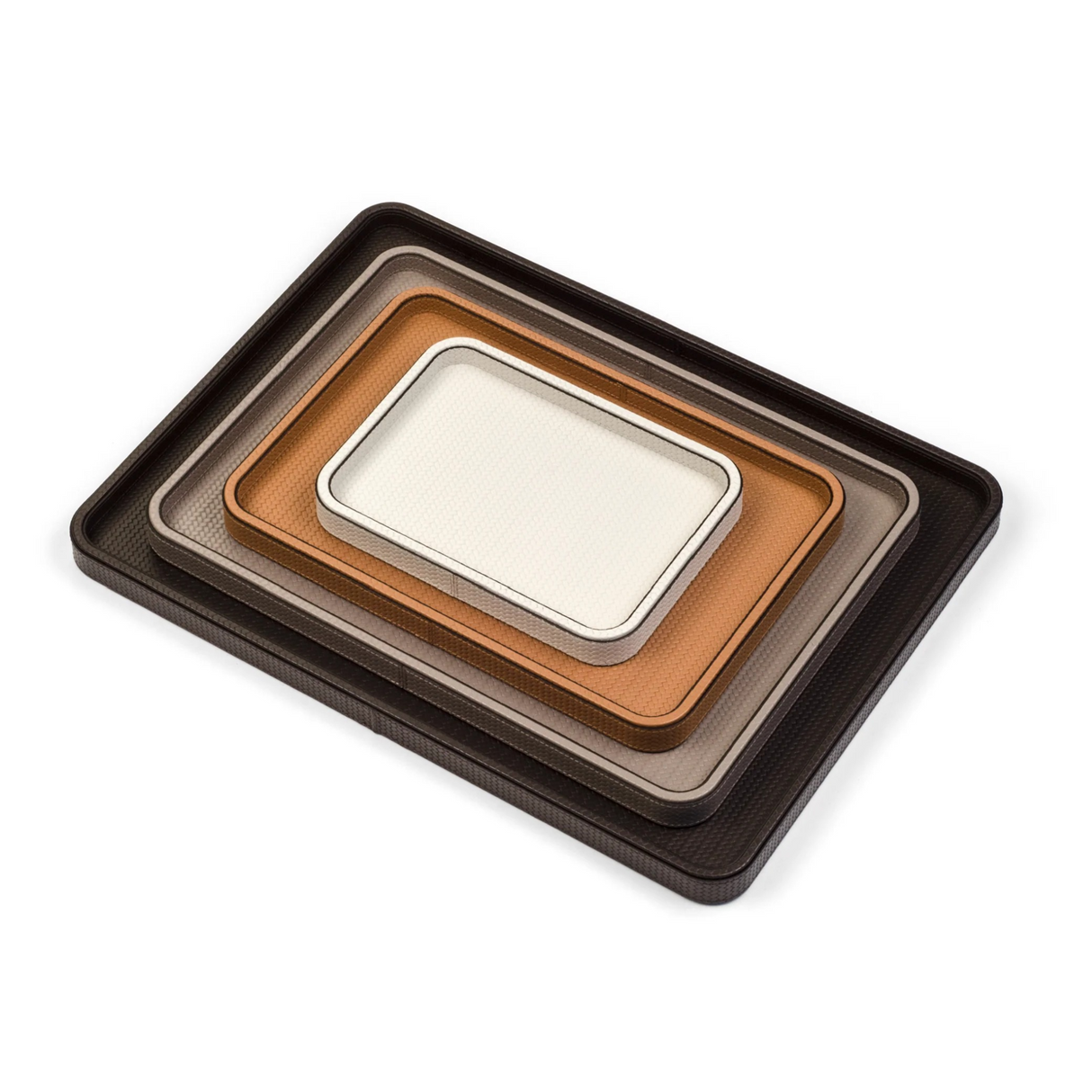 Hand-Stitched Leather Tray | Pinetti Jane | OROA.com