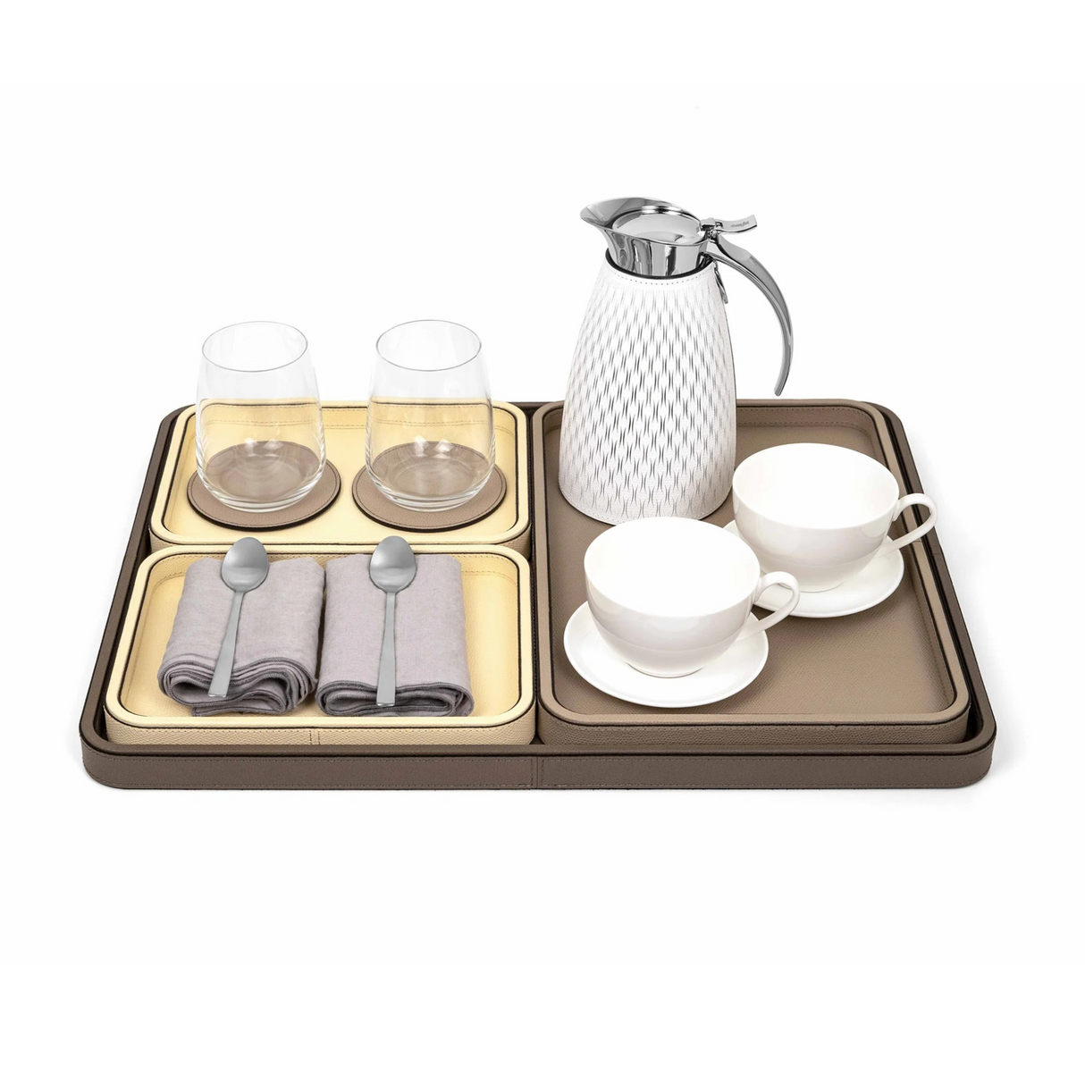 Hand-Stitched Leather Tray | Pinetti Jane | OROA.com