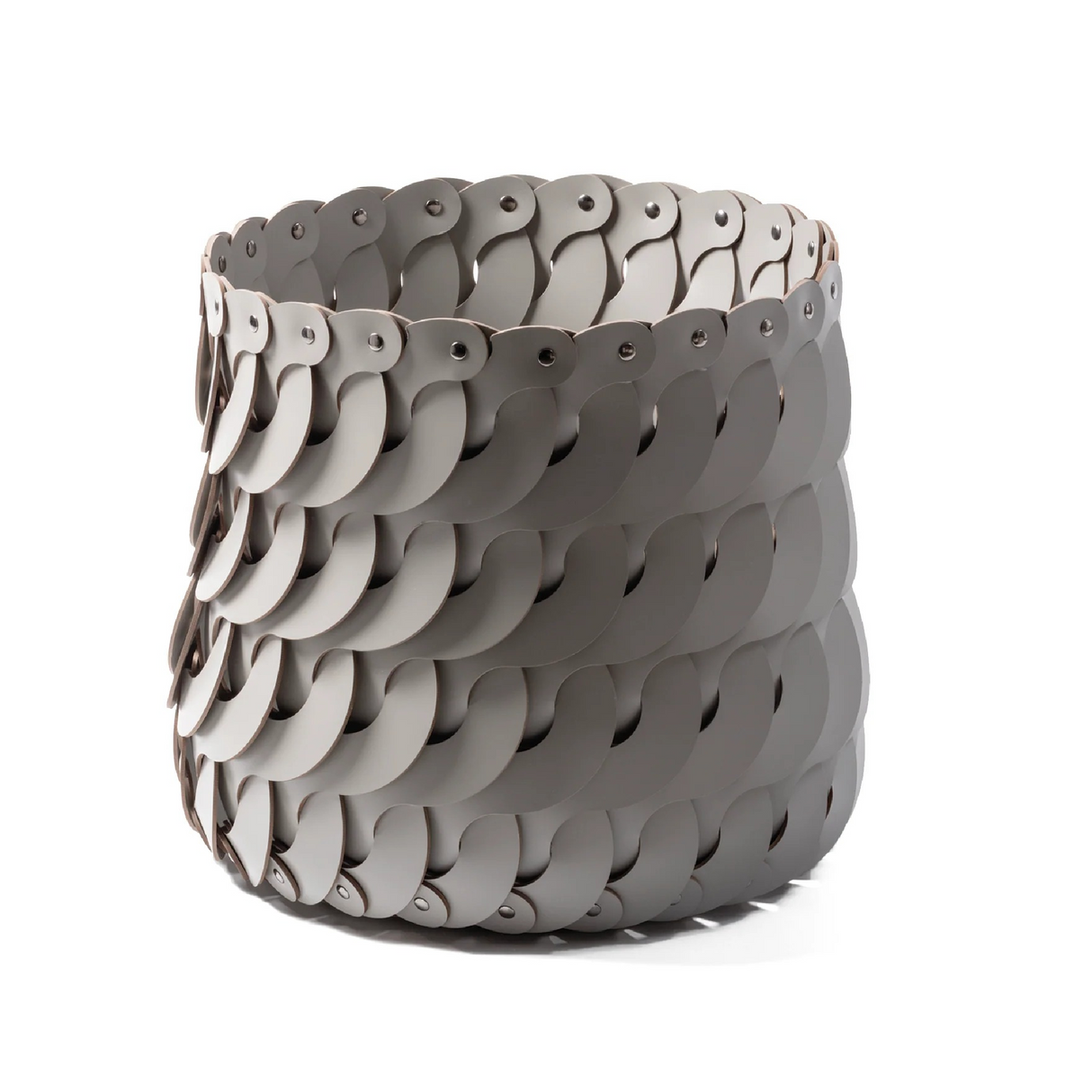S-Shaped Woven Leather Basket S | Pinetti Alicante | OROA.com
