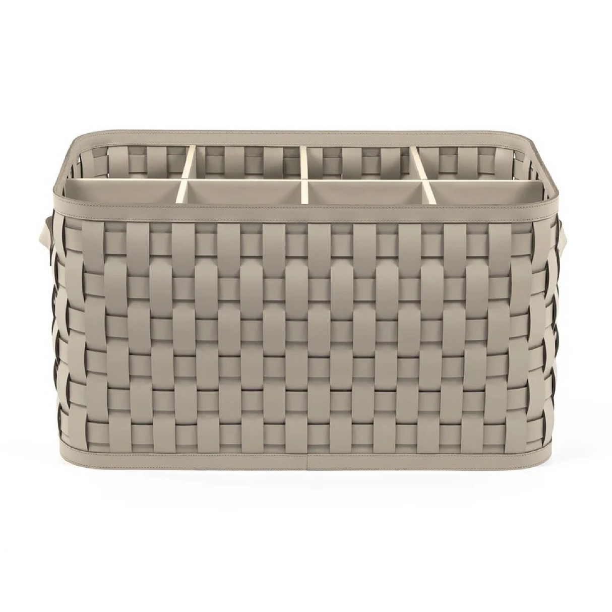 Woven Leather Shoes Basket | Pinetti Demetra | OROA.com