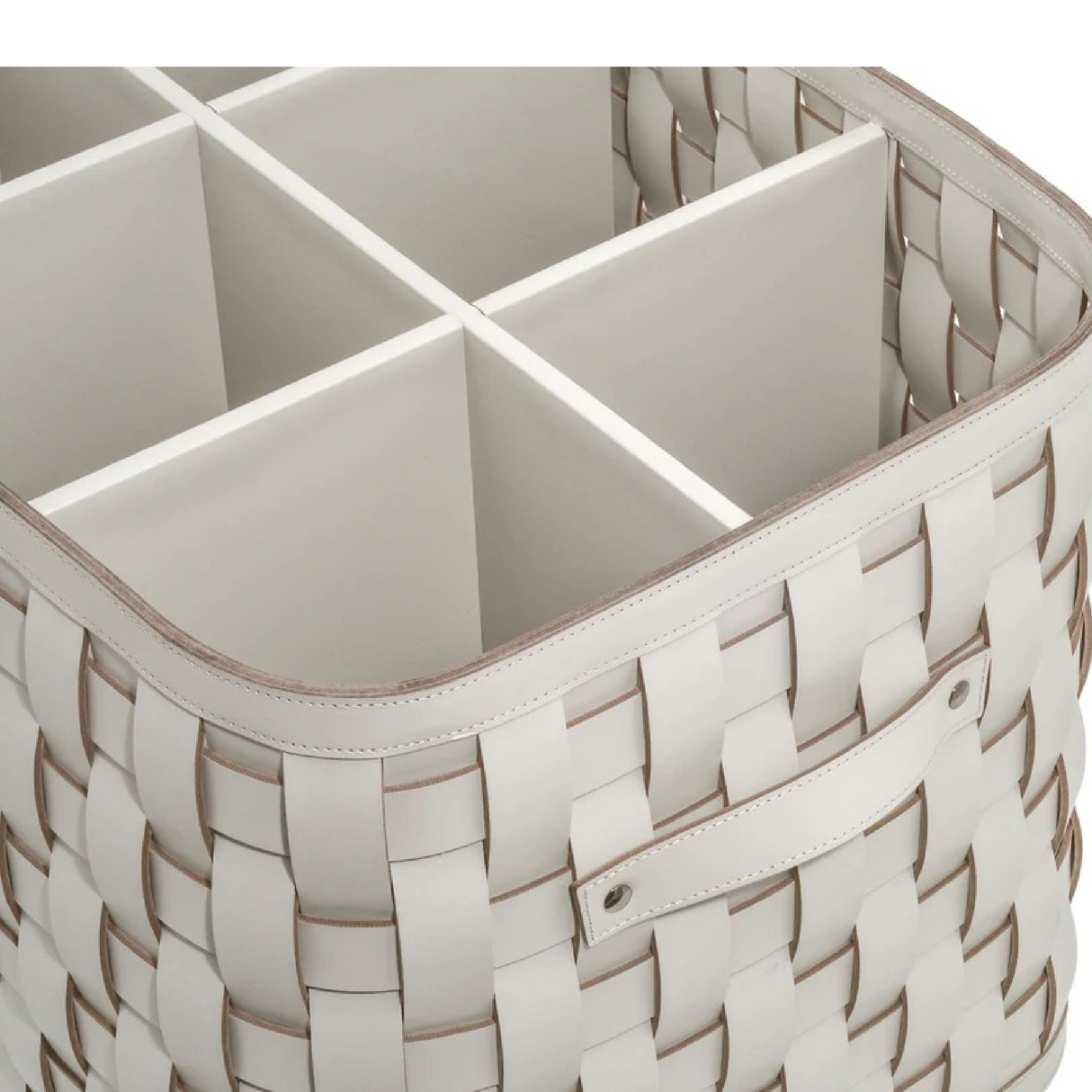 Woven Leather Shoes Basket | Pinetti Demetra | OROA.com