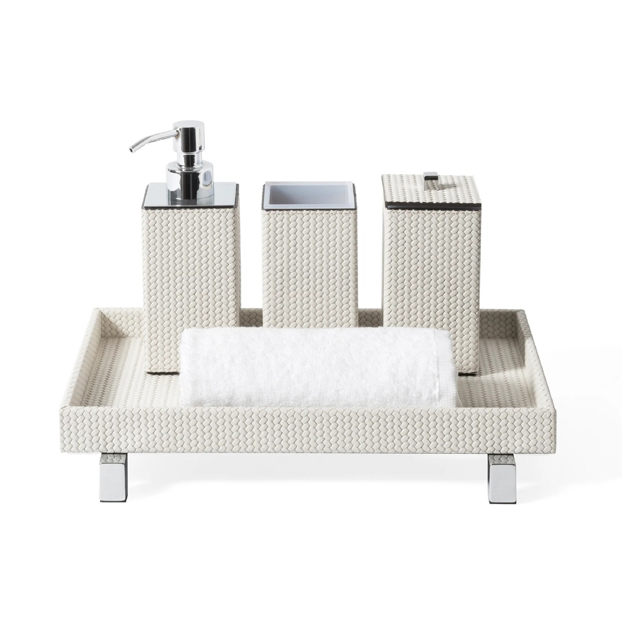 Waterproof Leather Square Bathroom Set | Pinetti Poseidon | OROA.com