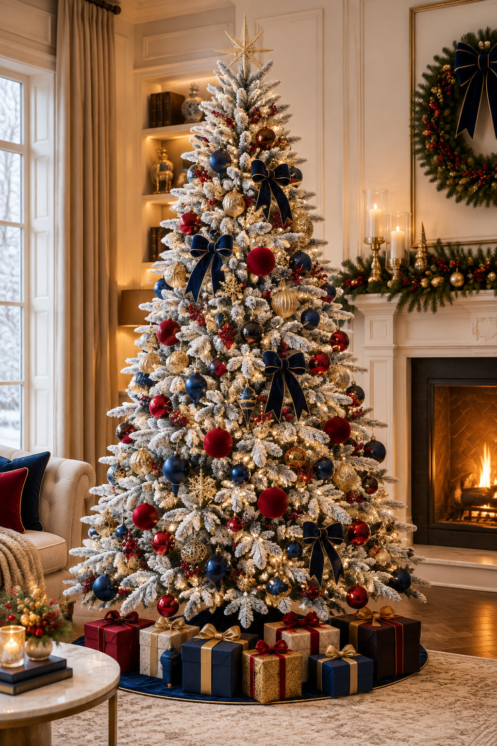 Modern European furniture - Snow Flocked Artificial Christmas Tree - www.oroa.com