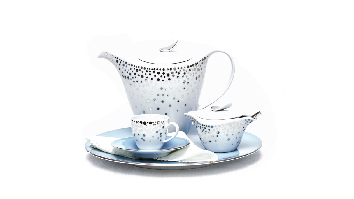 Silver Rain Espresso Cup + Saucer (Set of 2)