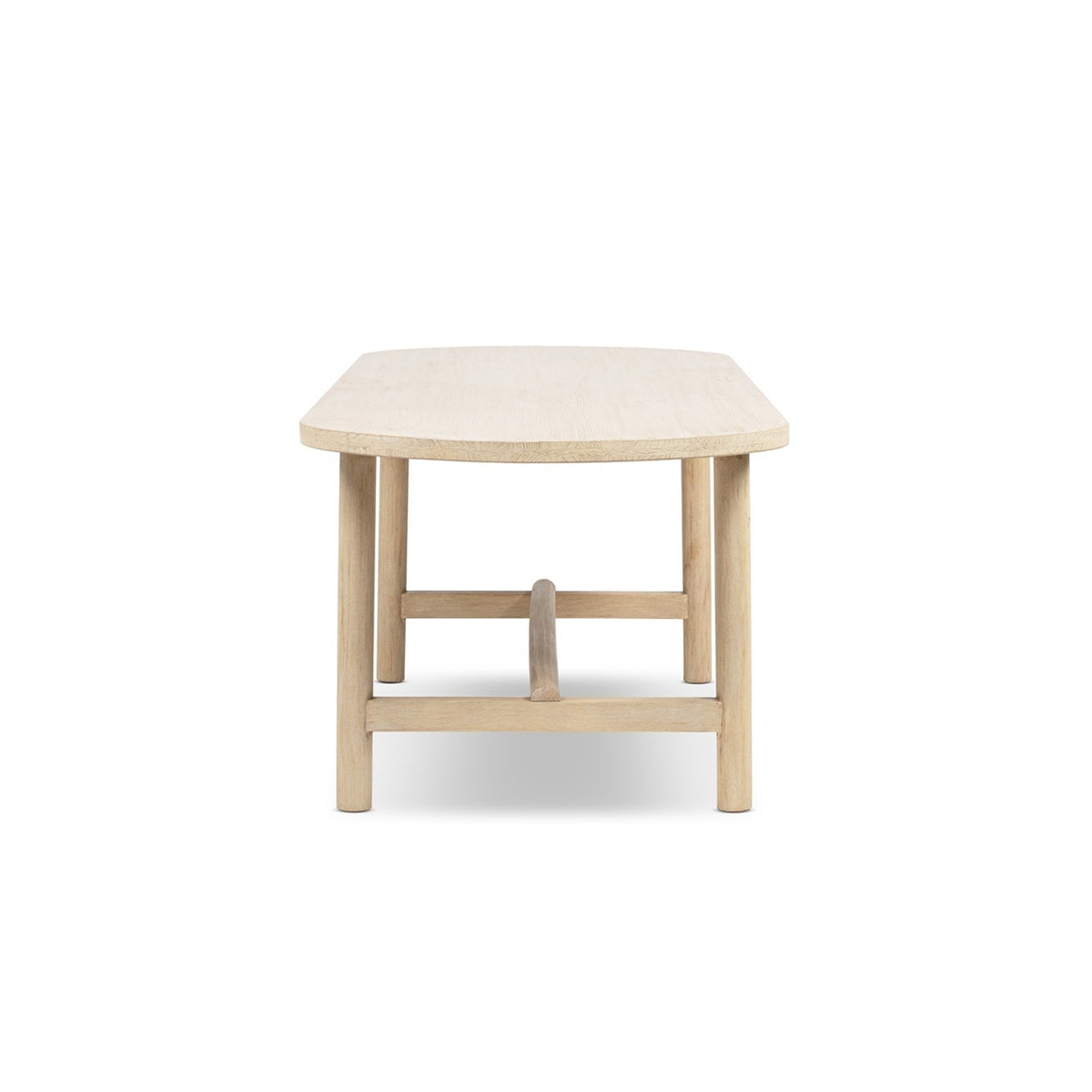 Milo 8-Seat Oval Reclaimed Pine Dining Table, Light Natural Cerused - OROA Online Furniture