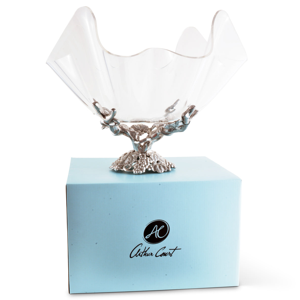 Intricate Grapevine & Acrylic Serving Bowl - OROA