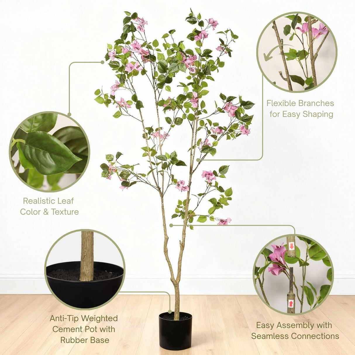 Artificial Bougainvillea Tree - Natural Look