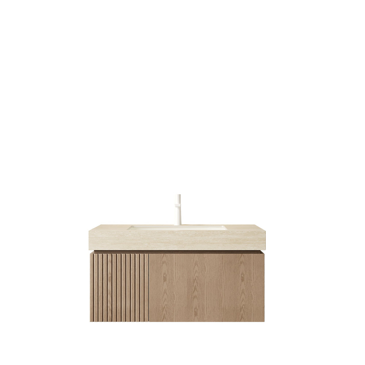 Modern Travertine Bathroom Vanity & Sink - OROA