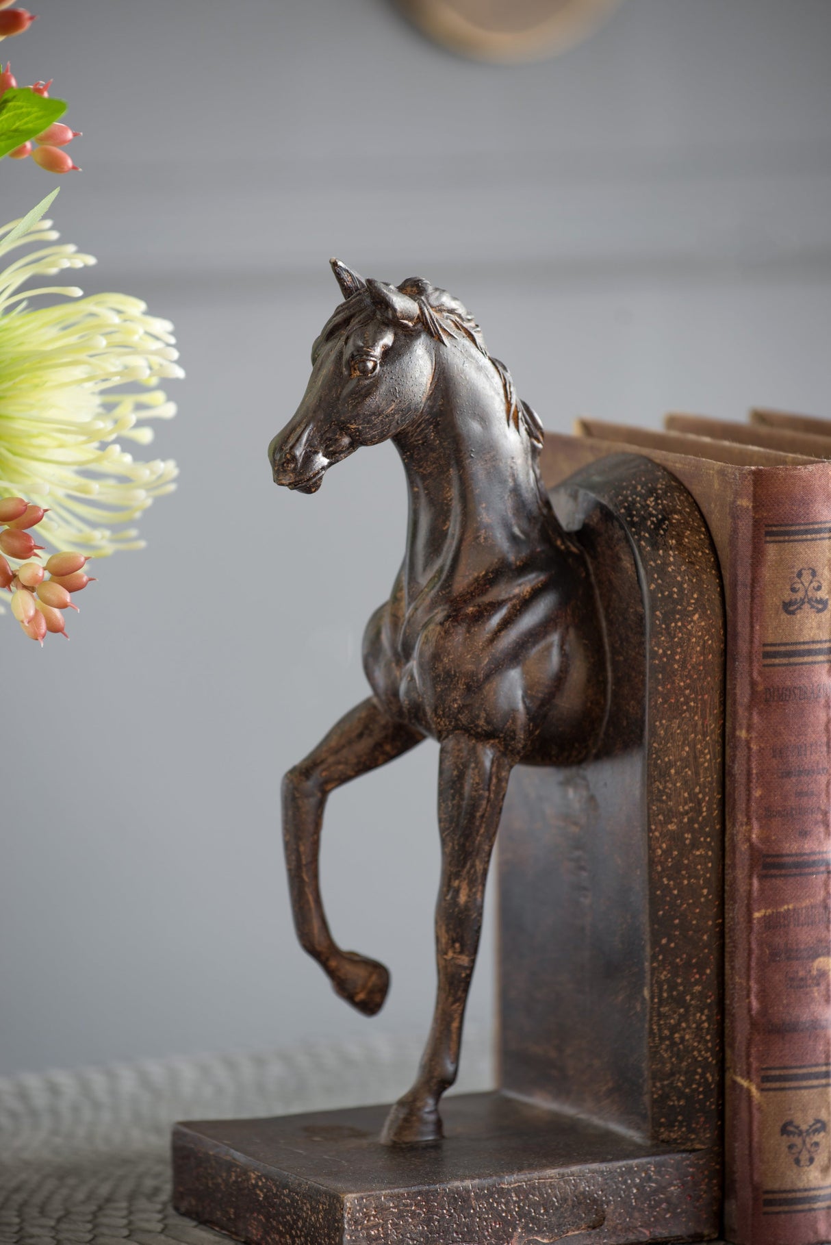 Trotting Horse Bookends - Equestrian