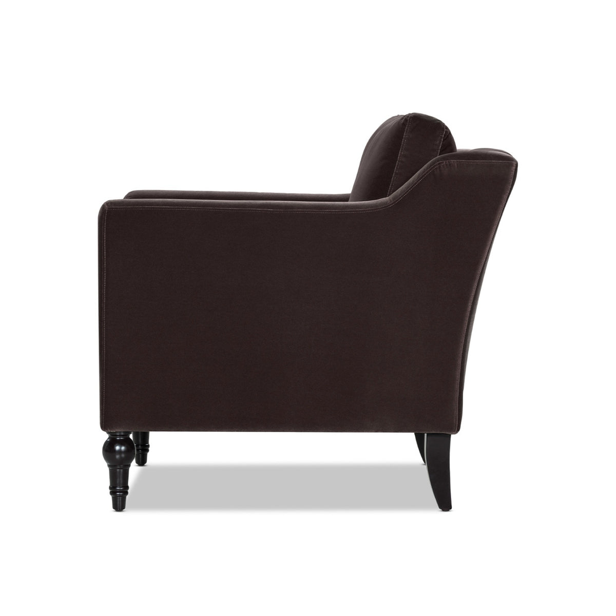 velvet brown chair