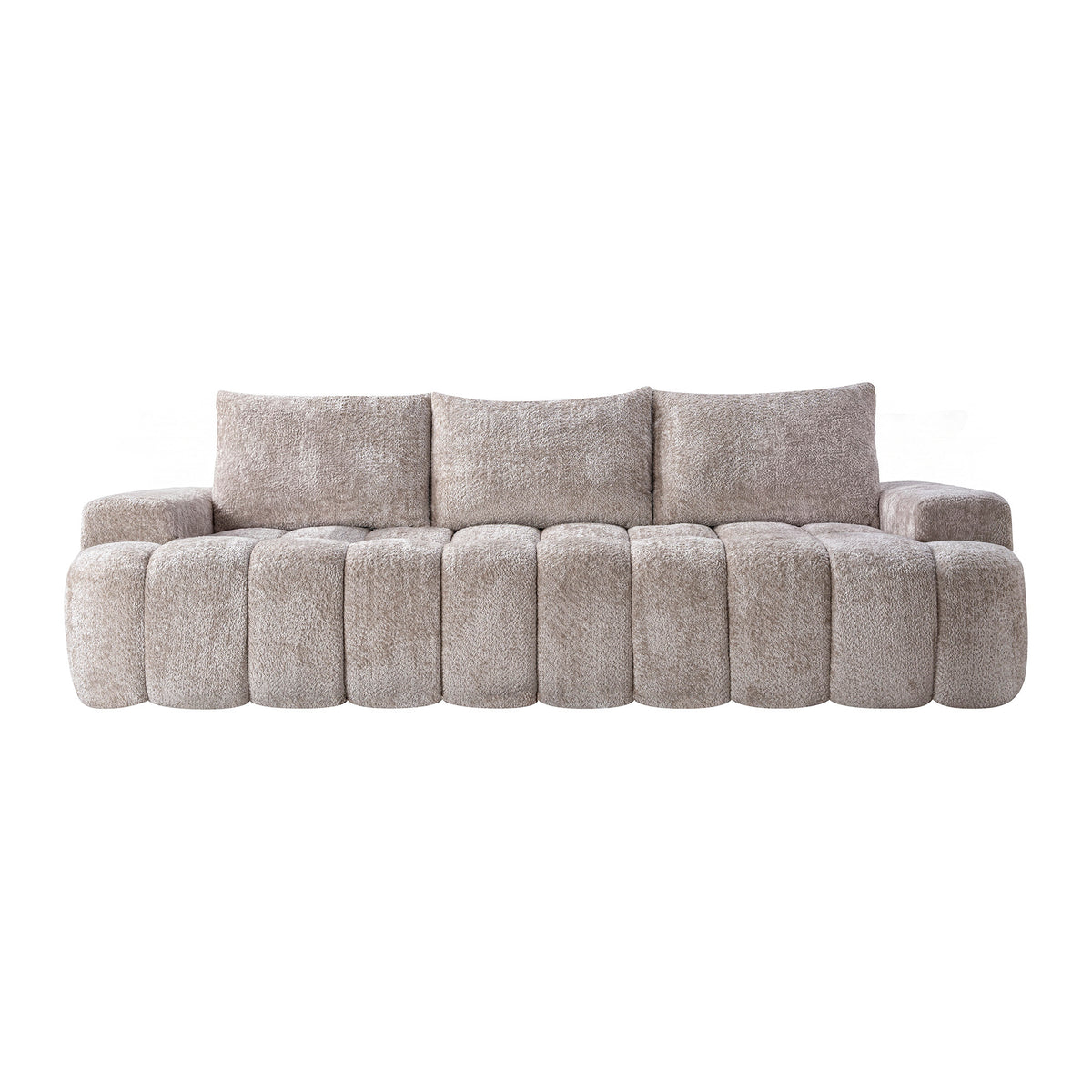 bulky taupe sofa
