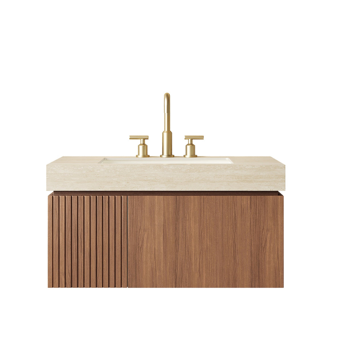 Roma Travertine Bathroom Vanity & Sink - OROA