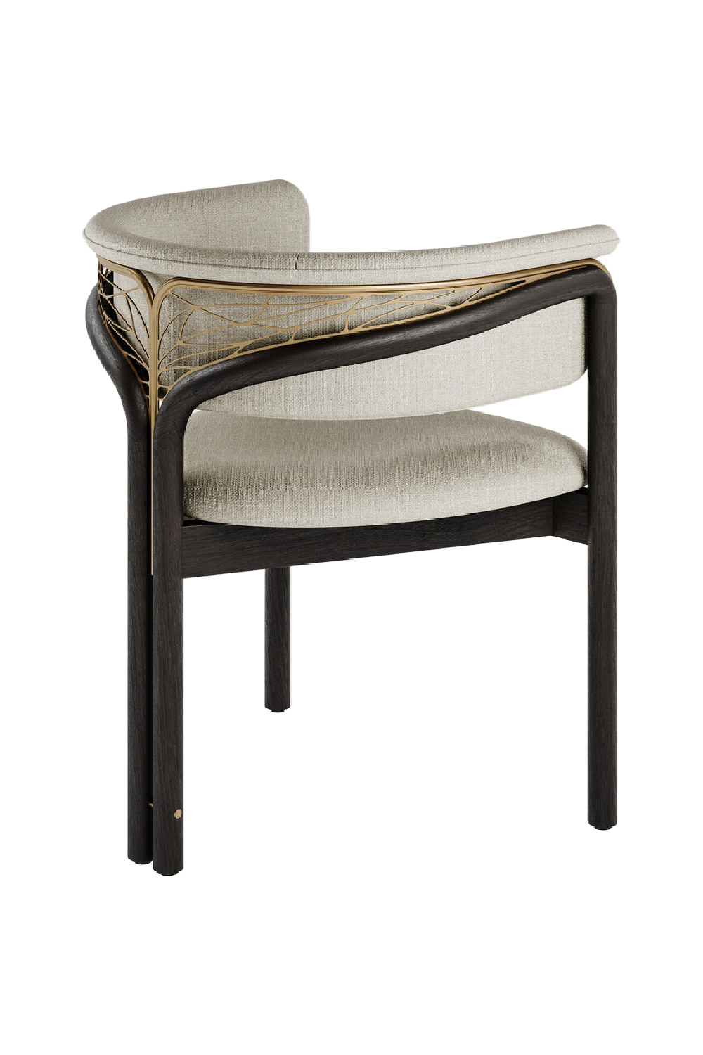 Metal Detail Curved Dining Chair | Morpho By Tomorrowland Volita | Oroa.com