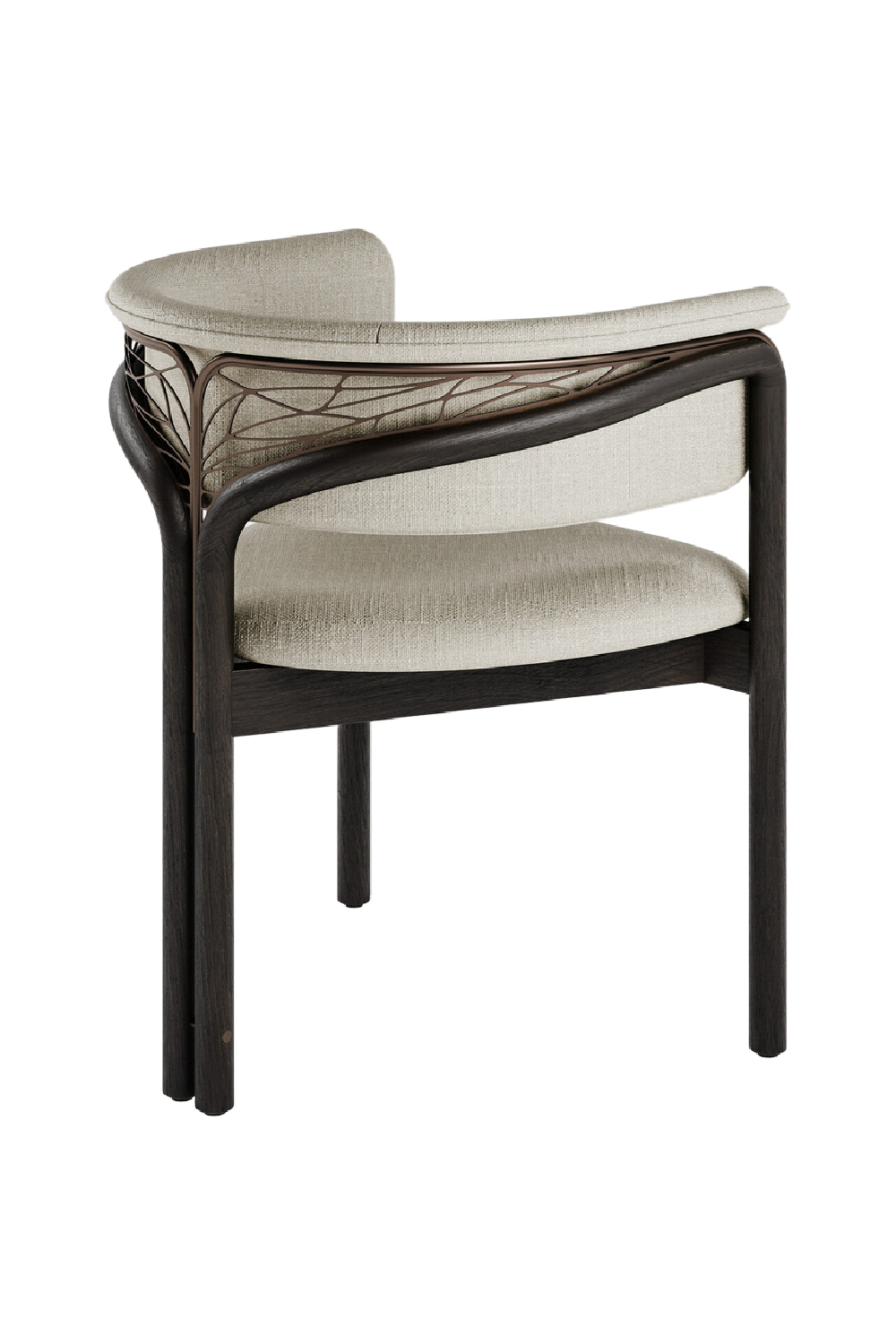 Metal Detail Curved Dining Chair | Morpho By Tomorrowland Volita | Oroa.com