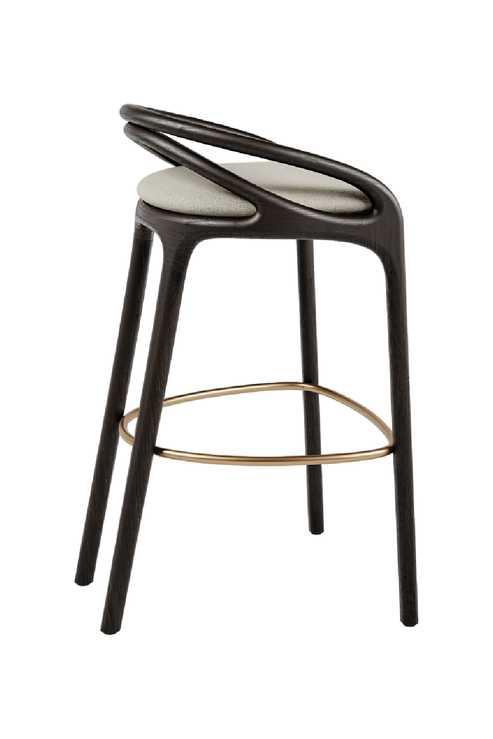 Brown Teak Bar Stool | Morpho By Tomorrowland Aleta | Oroa.com