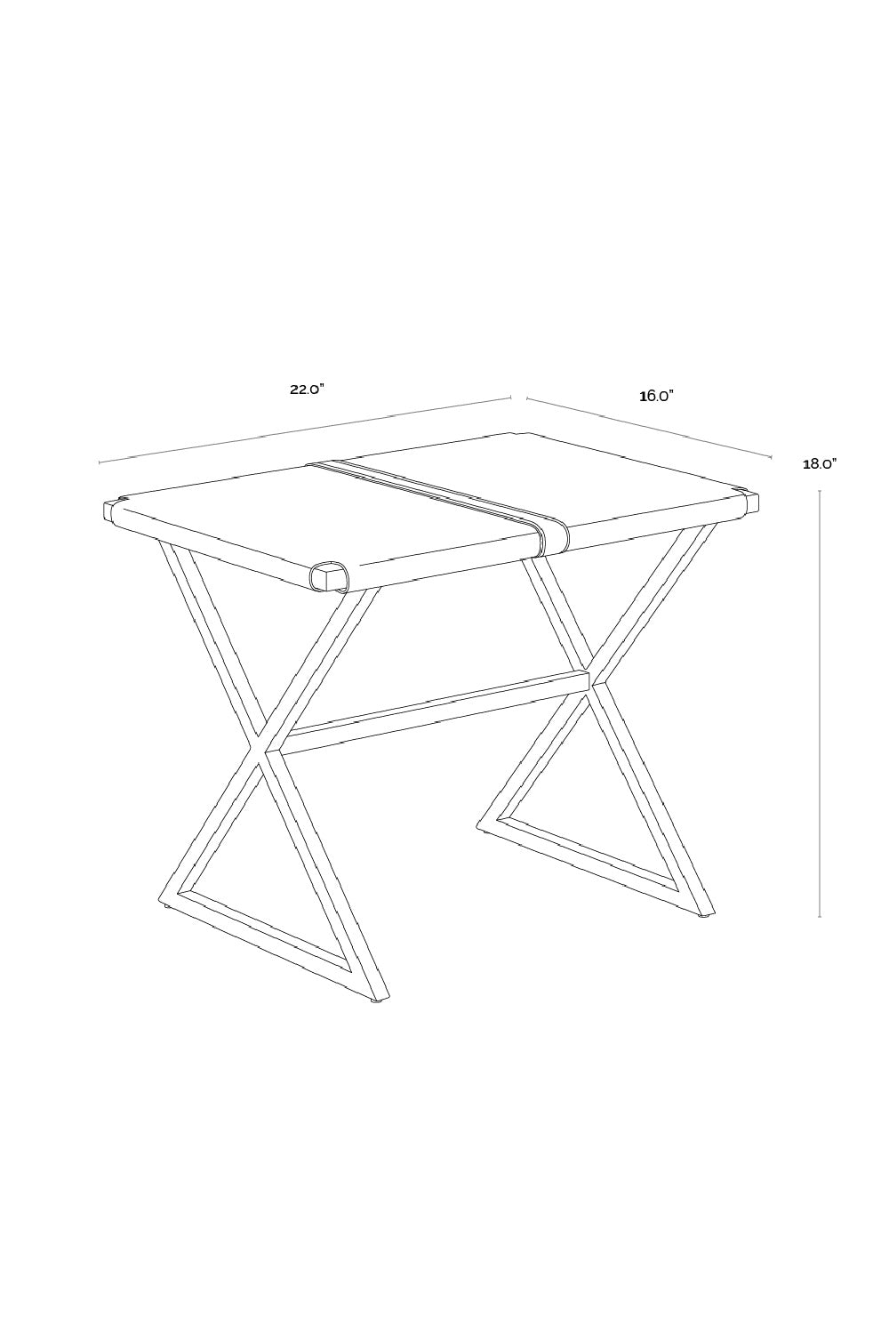 Brown Leather Stool by Splendido Elon Accent Stool, alternate view 9