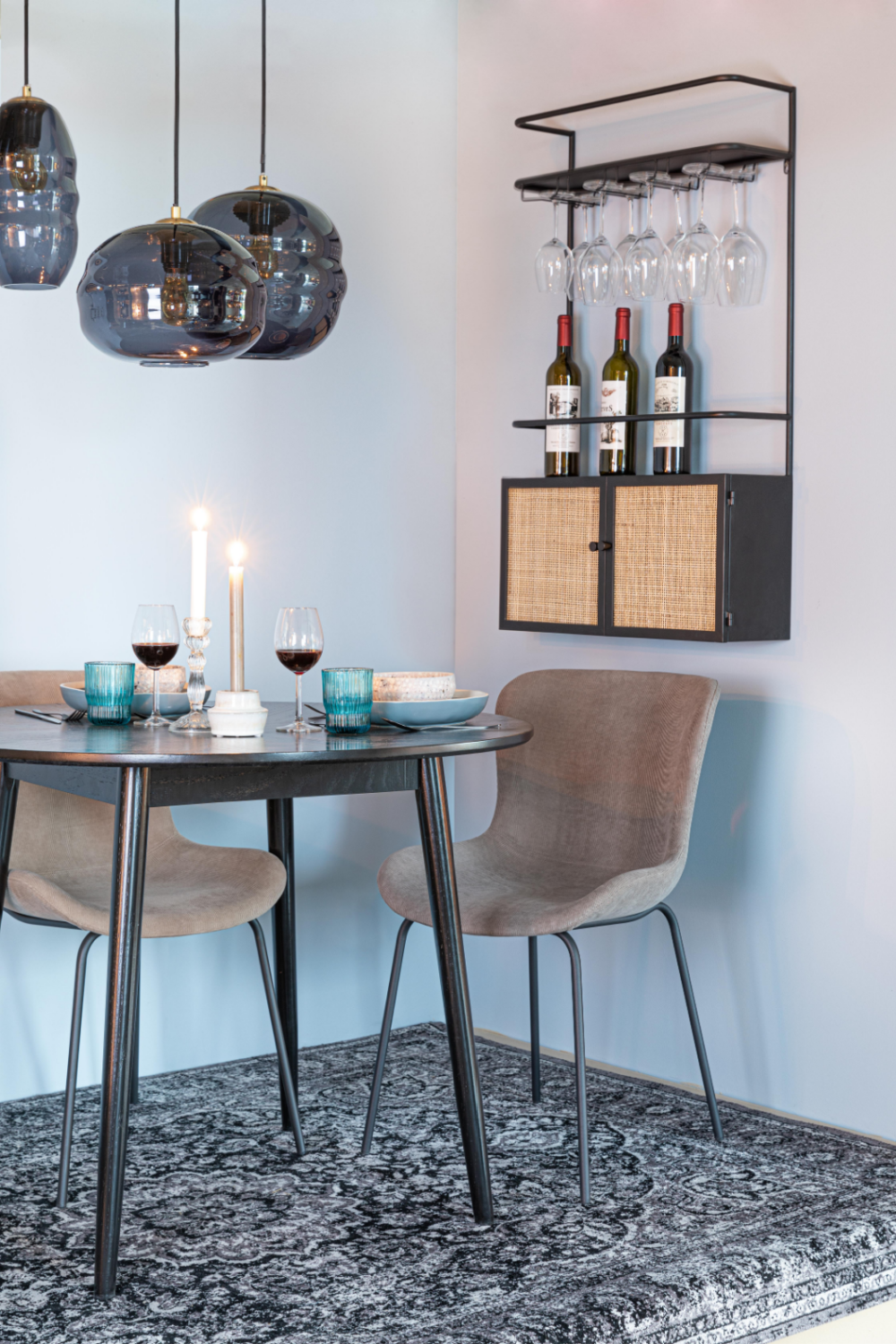 Upholstered Minimalist Dining Chairs (2) | DF Junzo | OROA.com