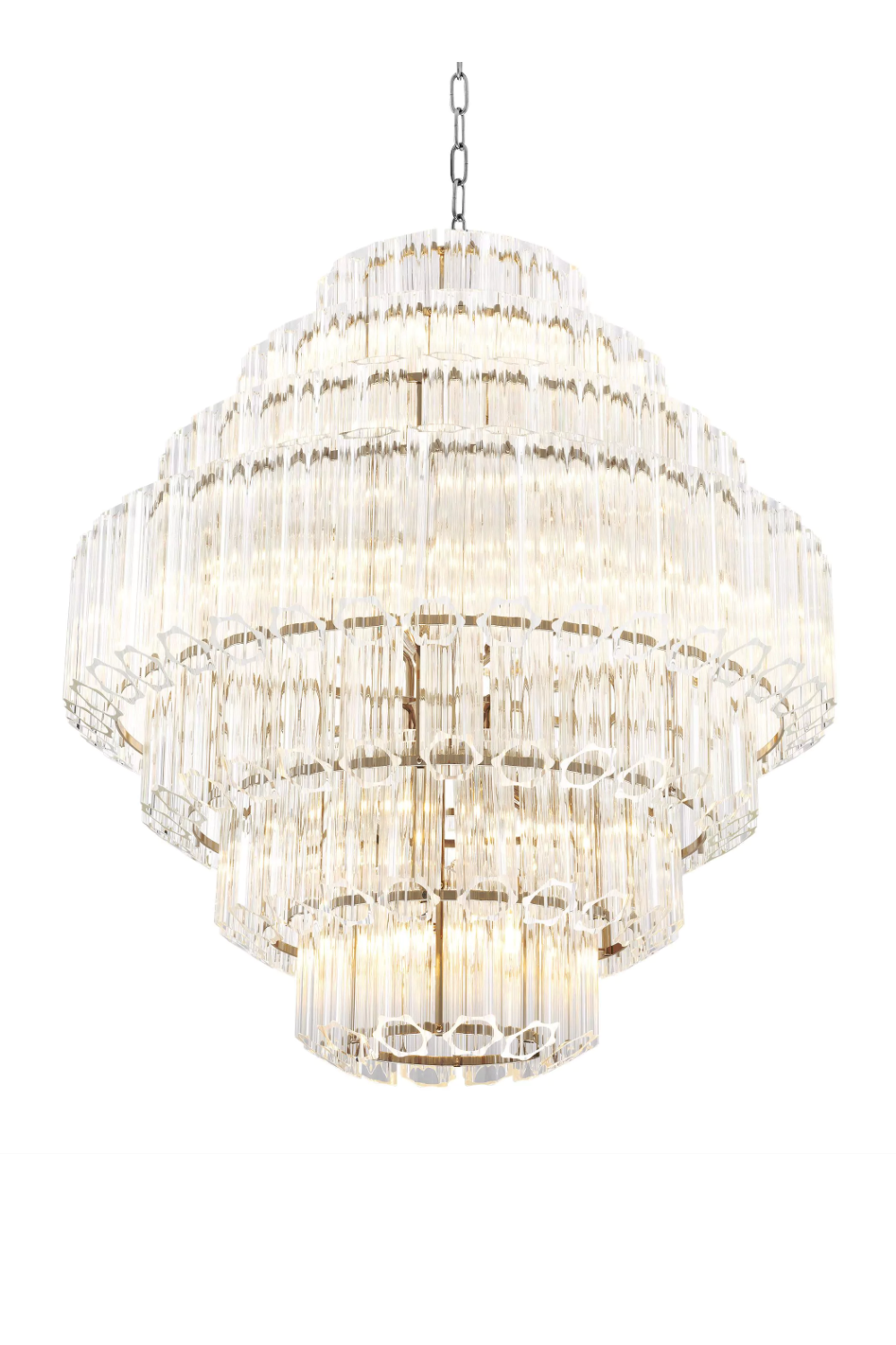 Cascading Bevelled Glass Chandelier | Eichholtz Vittoria | Oroa.com