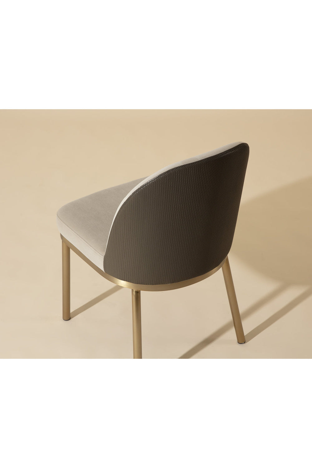 Taupe Arched-Back Dining Chairs (2) by Splendido Lavania, alternate view 9