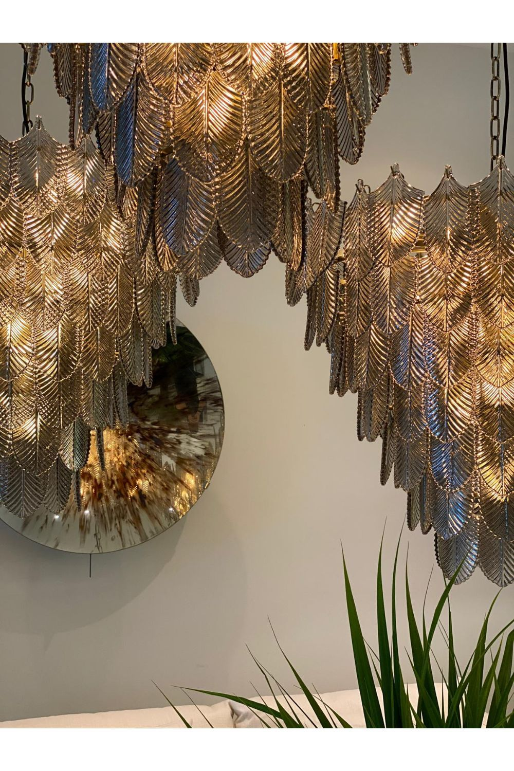 Smoked Glass Layered Chandelier | Eichholtz Verbier | Oroa.com