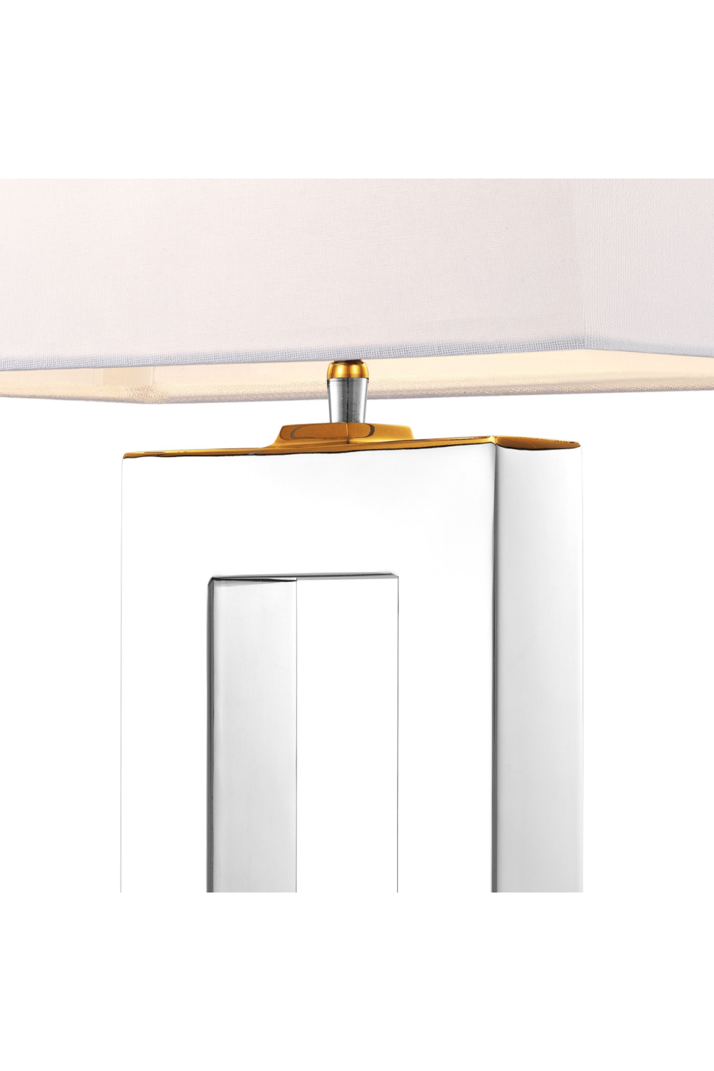 Nickel Finish Geometric Base Table Lamp | Eichholtz Arlington | OROA TRADE