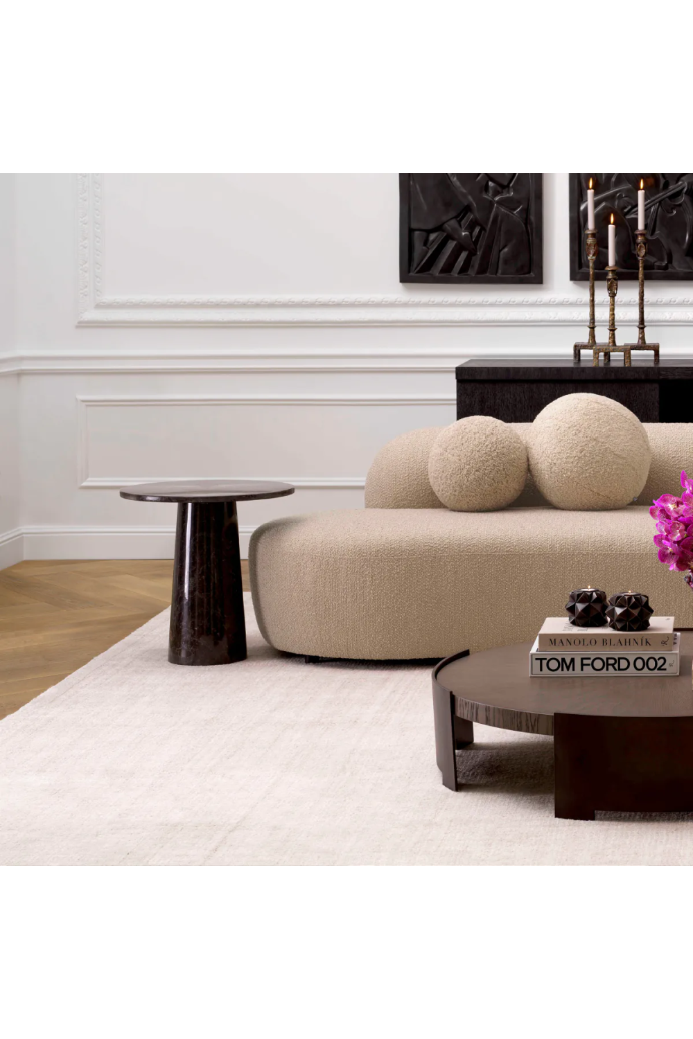 Marble Pedestal Side Table | Eichholtz Terry | Oroa.com