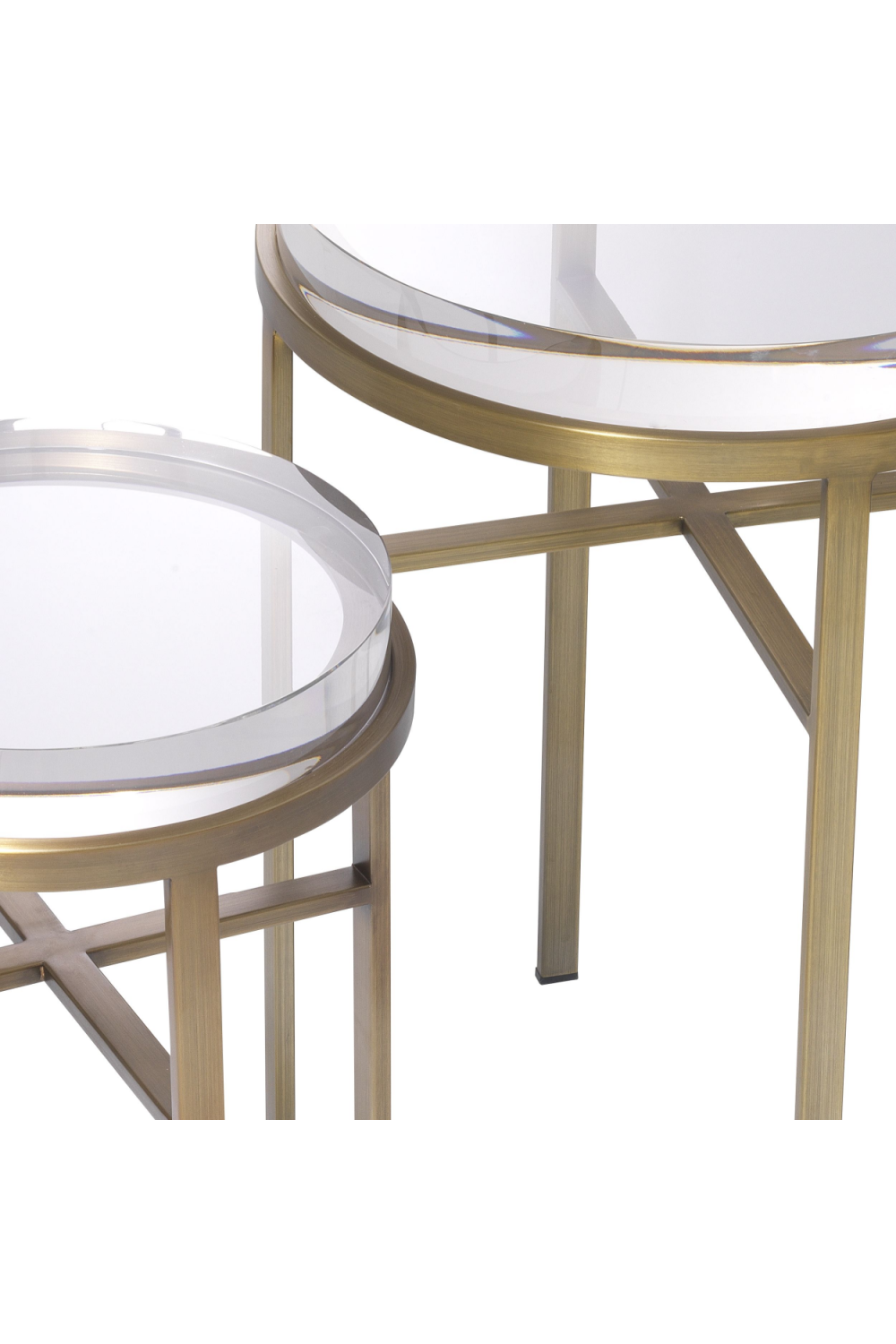 Round Glass Side Tables (2) | Eichholtz Hoxton | Oroa.com