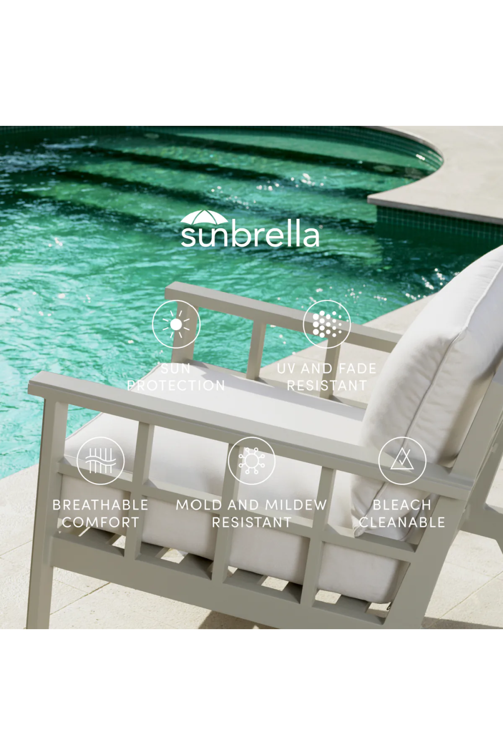 Gray Sunbrella Outdoor Lounge Chair | Eichholtz Mandelieu | Oroa.com