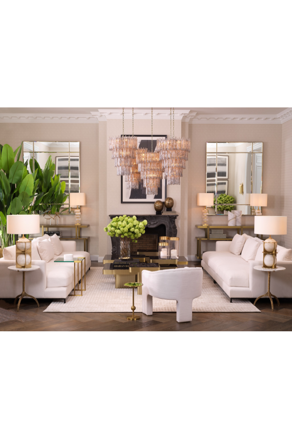 L-Shaped Glass Side Table | Eichholtz Perry | Oroa.com