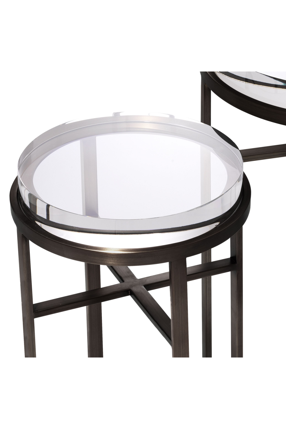 Round Glass Side Tables (2) | Eichholtz Hoxton | Oroa.com