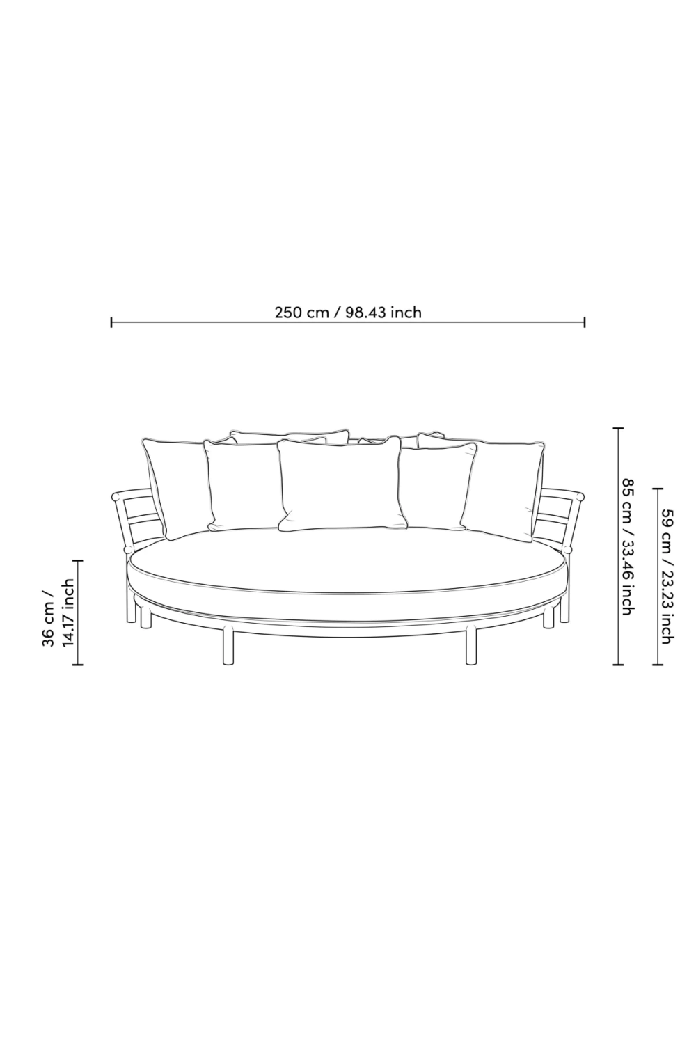White Round Outdoor Sofa | Eichholtz Laguno | Oroa.com