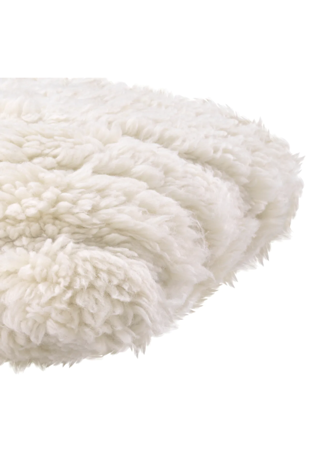 White Hand-Tufted Wool Cushion | Eichholtz Andres | Oroa.com