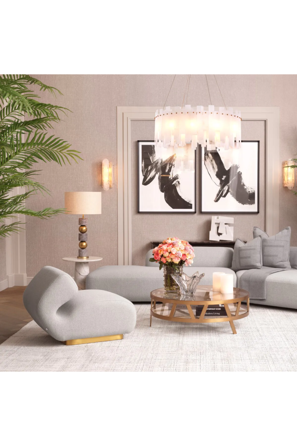 Marble Pedestal Side Table | Eichholtz Terry | Oroa.com