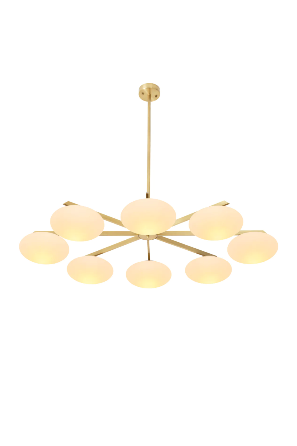 Elliptical White Glass Chandelier | Eichholtz Evergreen | Oroa.com