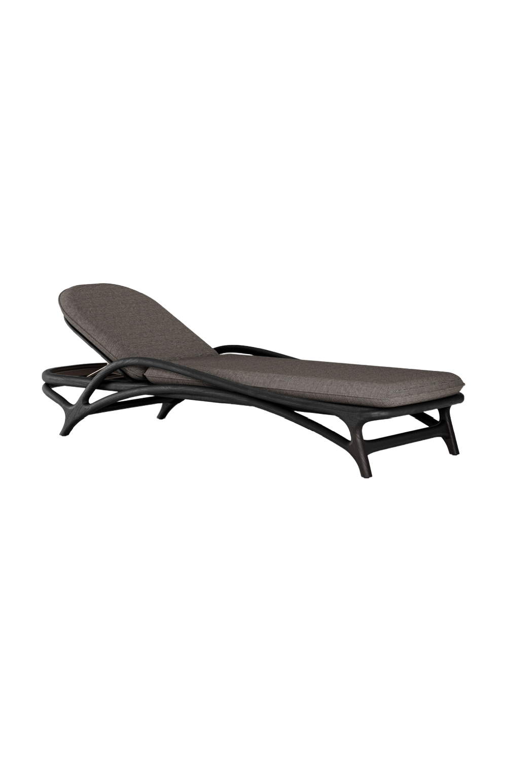 Adjustable Varnished Teak Outdoor Lounger | Morpho By Tomorrowland Zen | Oroa.com