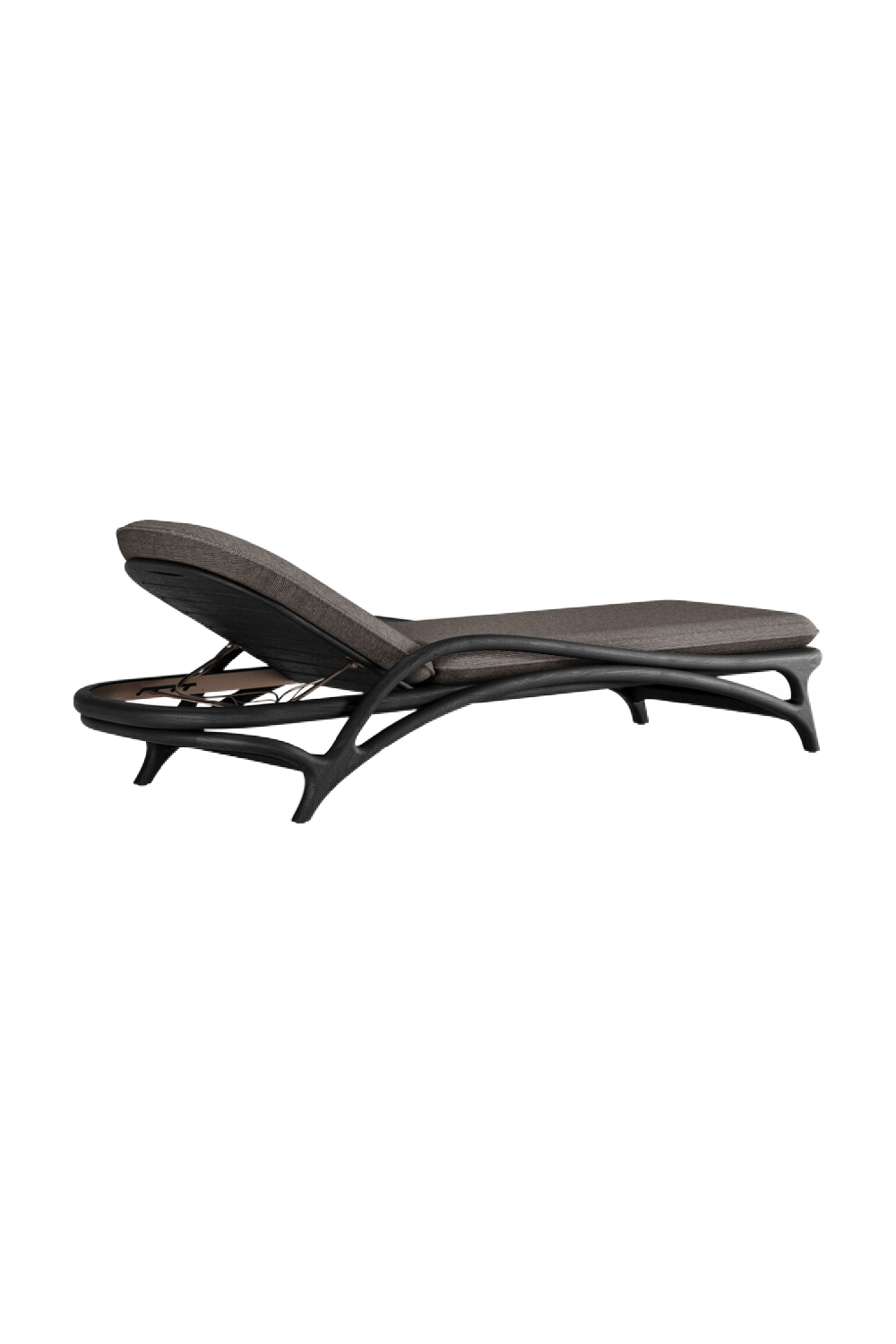 Adjustable Varnished Teak Outdoor Lounger | Morpho By Tomorrowland Zen | Oroa.com