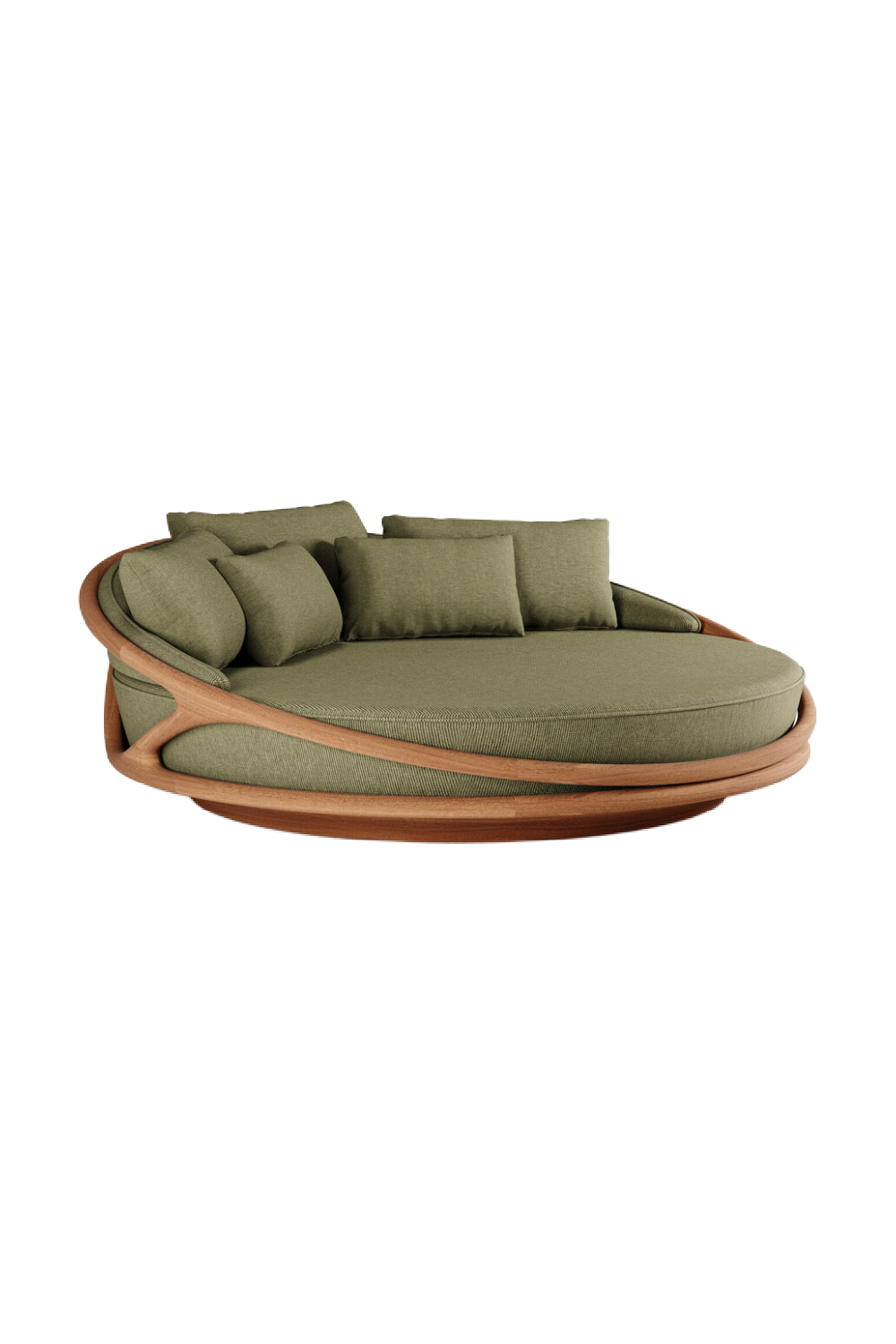 Round Teak Outdoor Daybed | Morpho By Tomorrowland Solis | Oroa.com