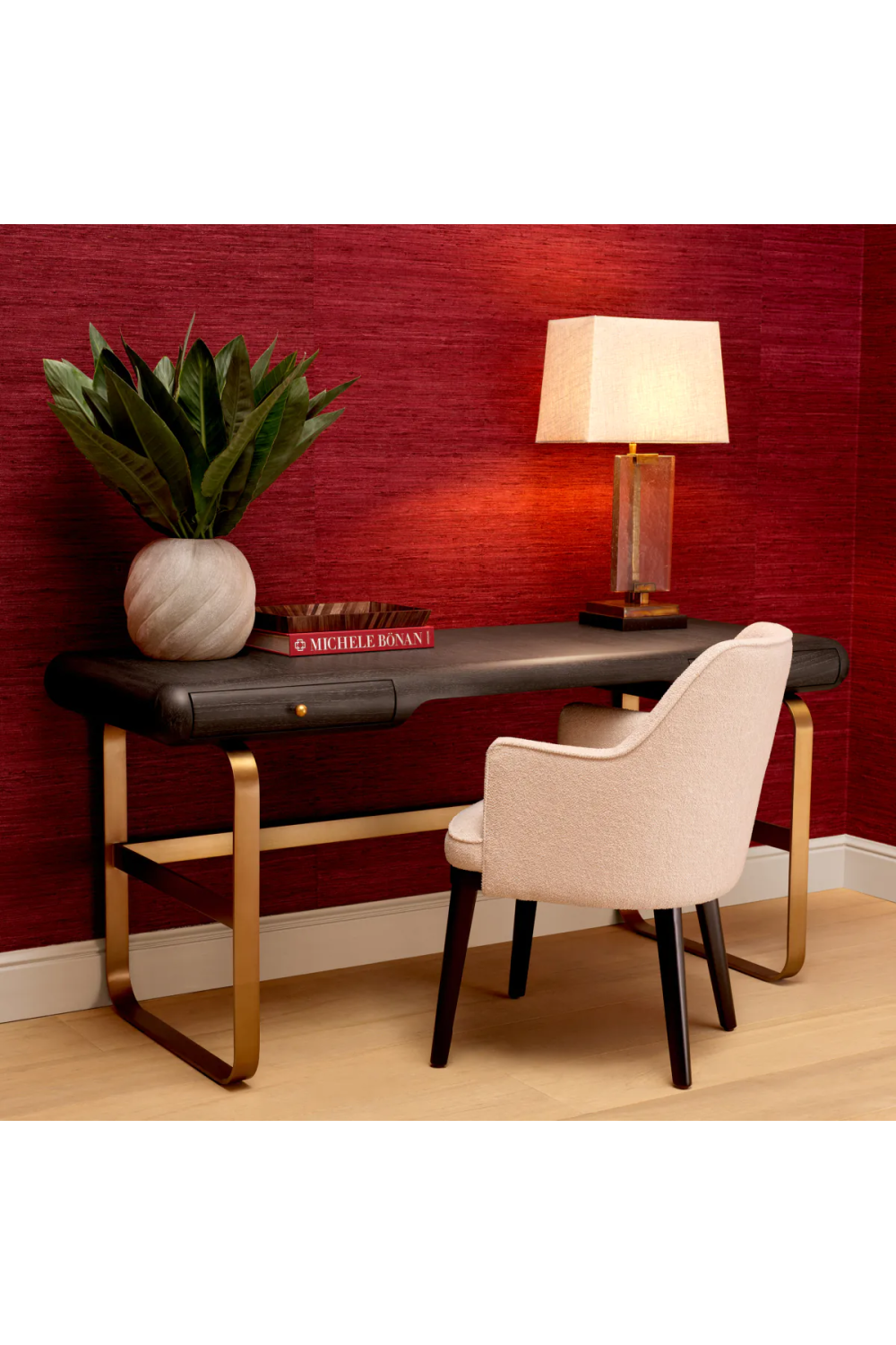 Gray Oak 2-Drawer Desk | Eichholtz Nathaniel | Oroa.com