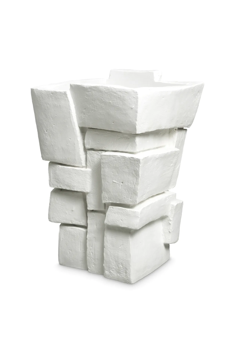 Stacked White Fiberglass Planter | Eichholtz Santanter | Oroatrade.com