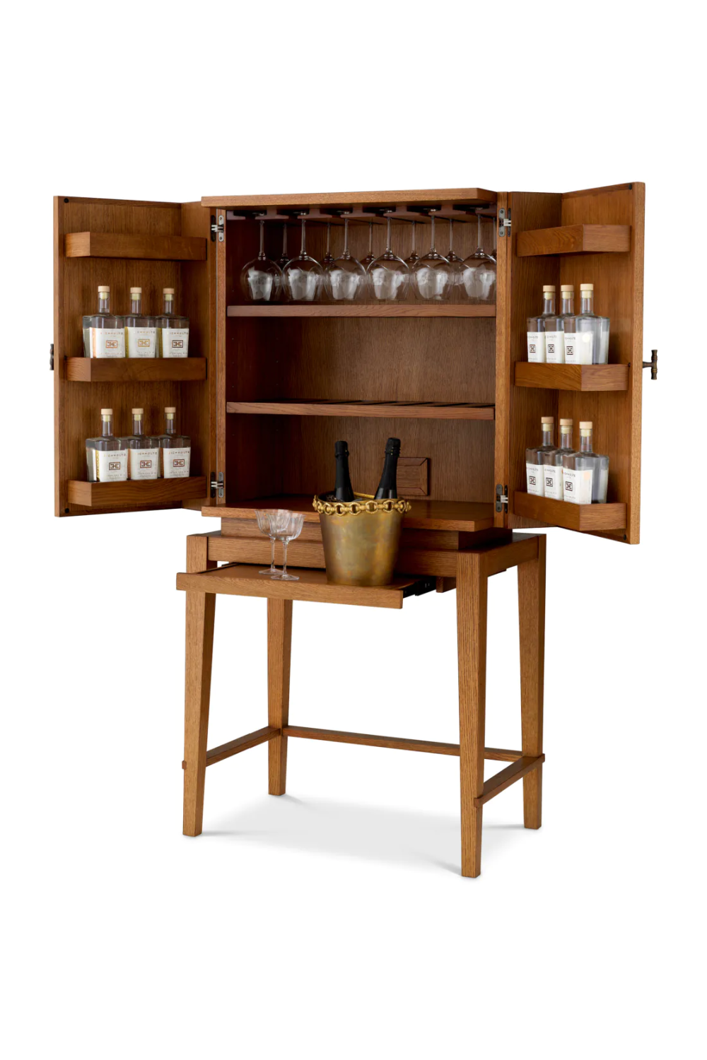 Caramel Oak 2-Door Bar Cabinet | Eichholtz Borchard | Oroa.com