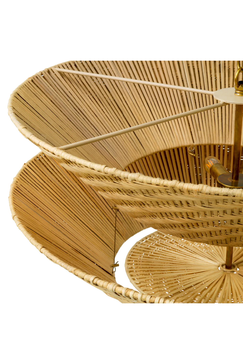 Dual-Layer Rattan Chandelier | Eichholtz Tavira | Oroa.com