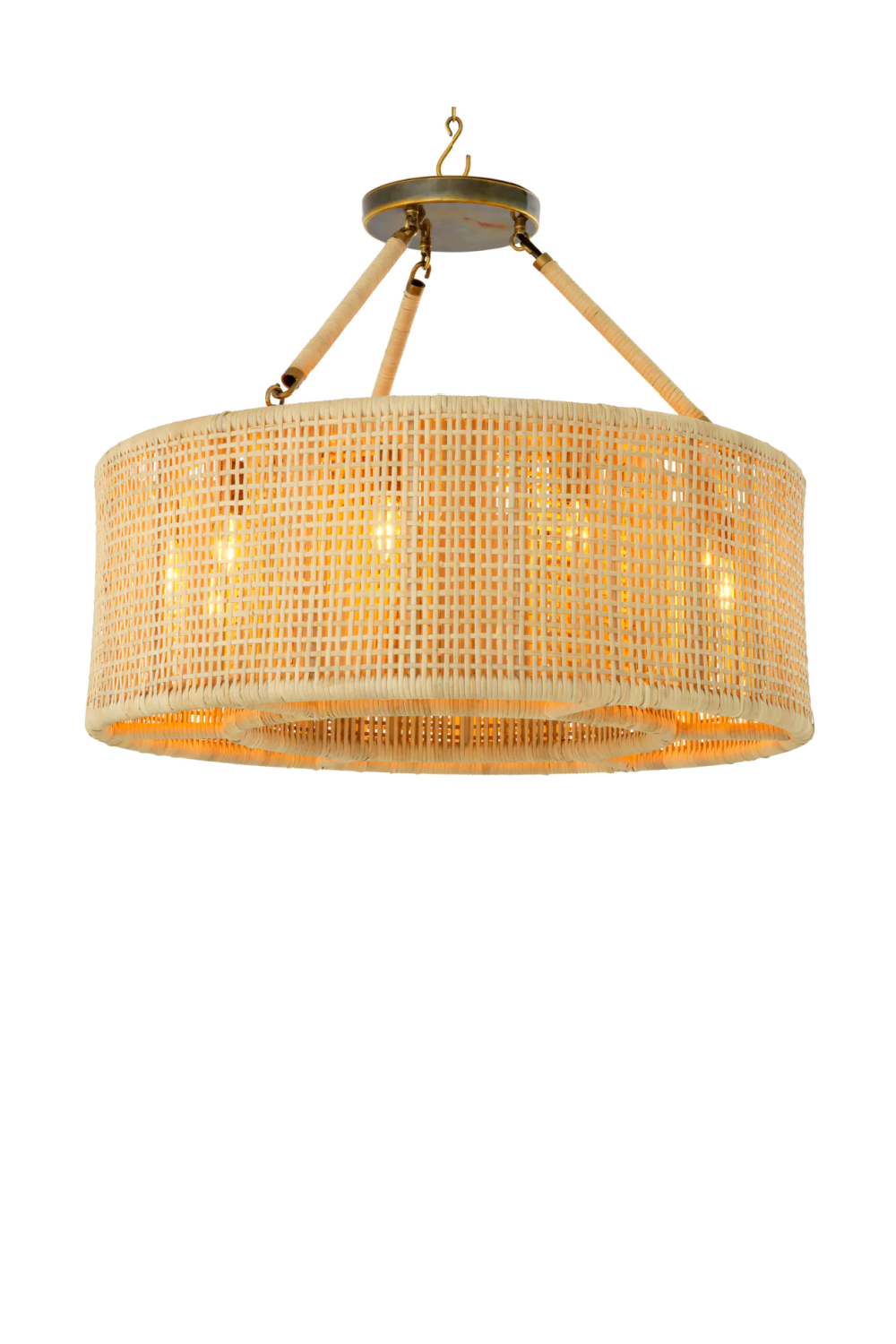 Woven Rattan Round Chandelier | Eichholtz Bernardi | Oroa.com