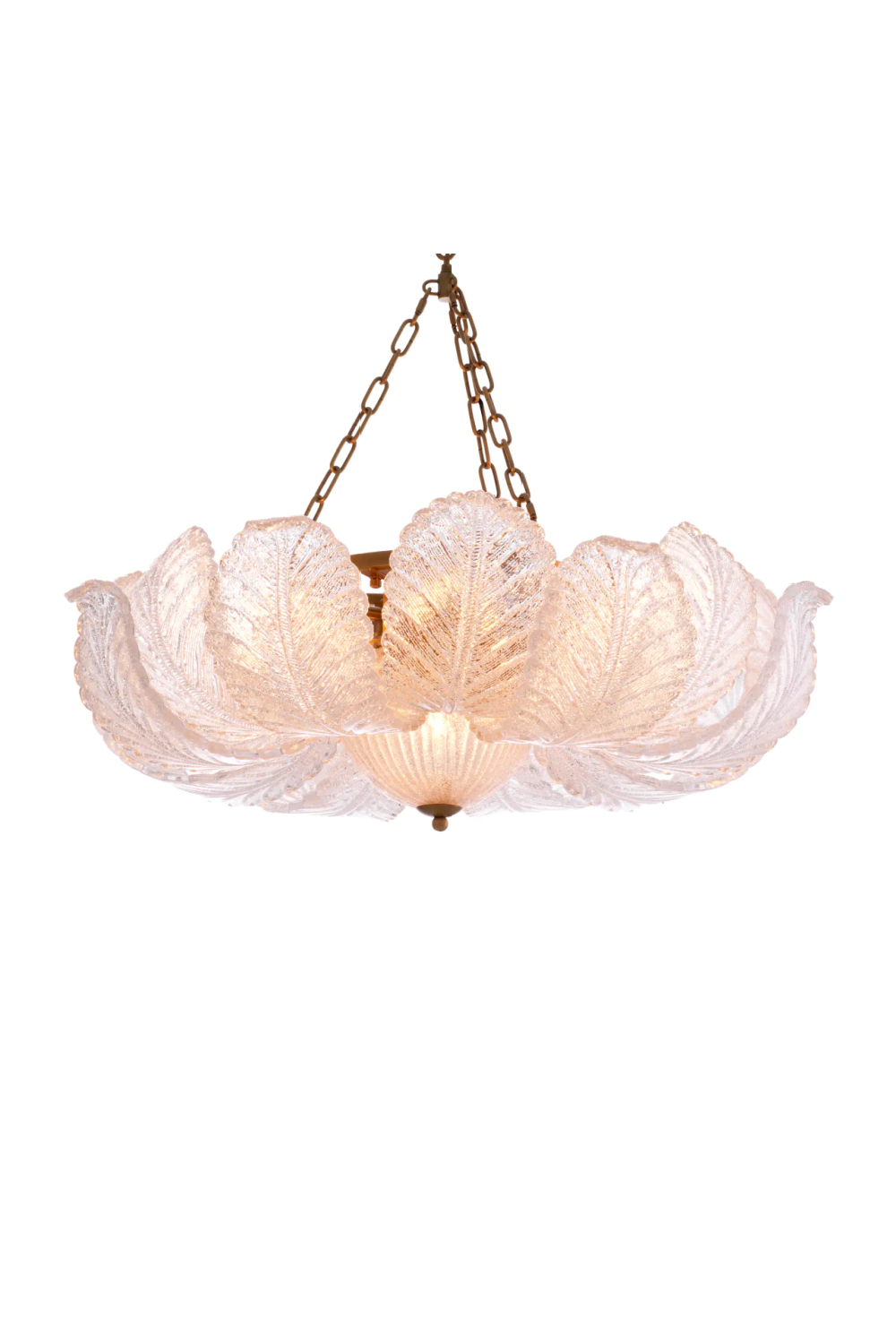 Textured Glass Leaf Chandelier | Eichholtz Cabrillo | Oroatrade.com