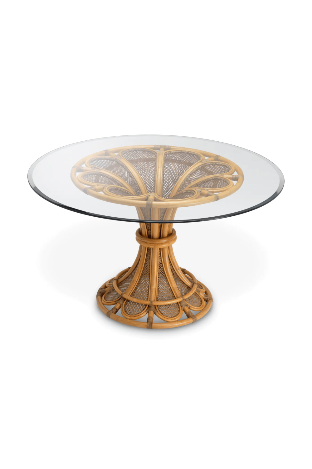 Natural Rattan Pedestal Center Table | Eichholtz Colony | Oroatrade.com