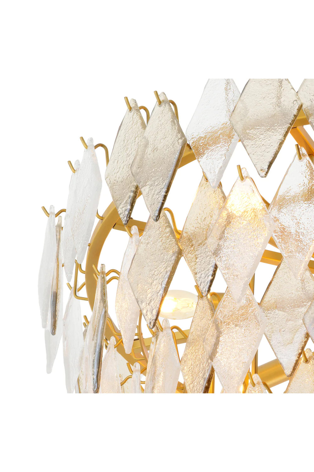 Sugared Glass Chandelier | Eichholtz Rhombus | Oroa.com