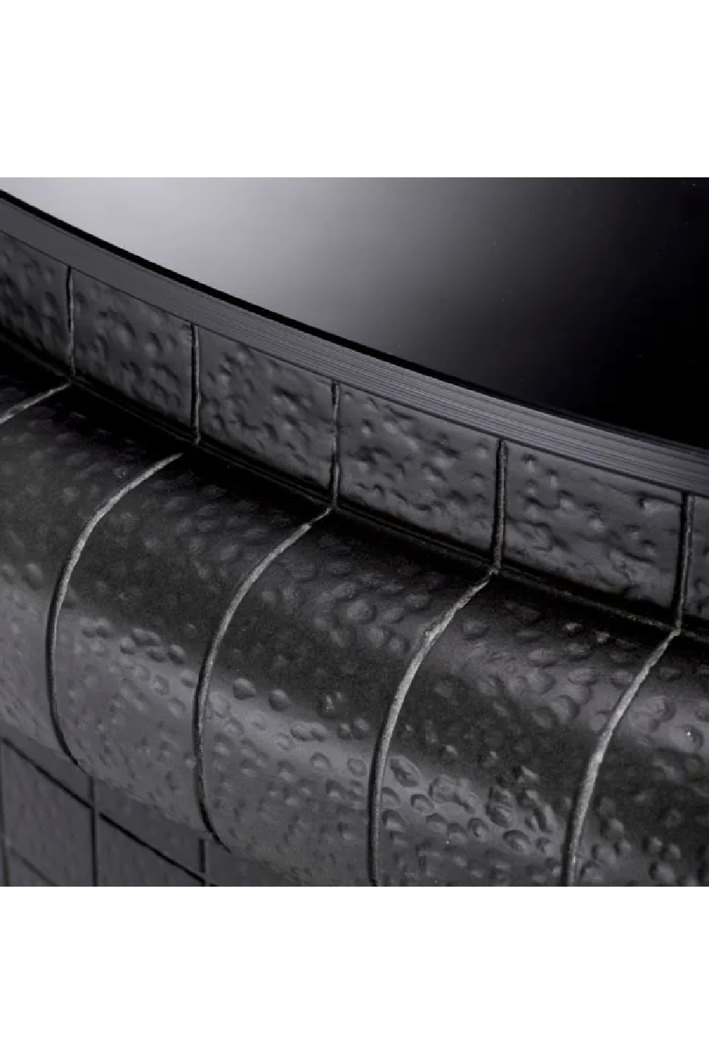 Round Black Glass Coffee Table | Eichholtz Tortugo | Oroa.com