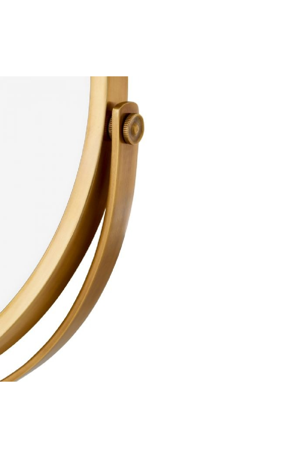 Vintage Brass Round Table Mirror | Eichholtz Jovanni | Oroa.com