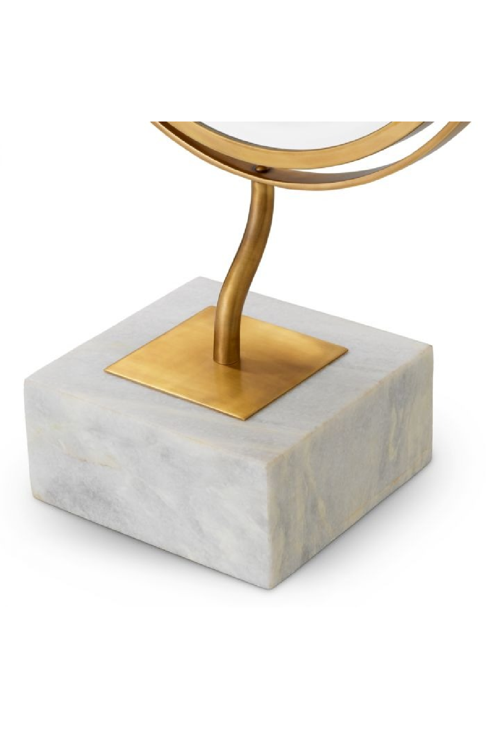 Vintage Brass Round Table Mirror | Eichholtz Jovanni | Oroa.com